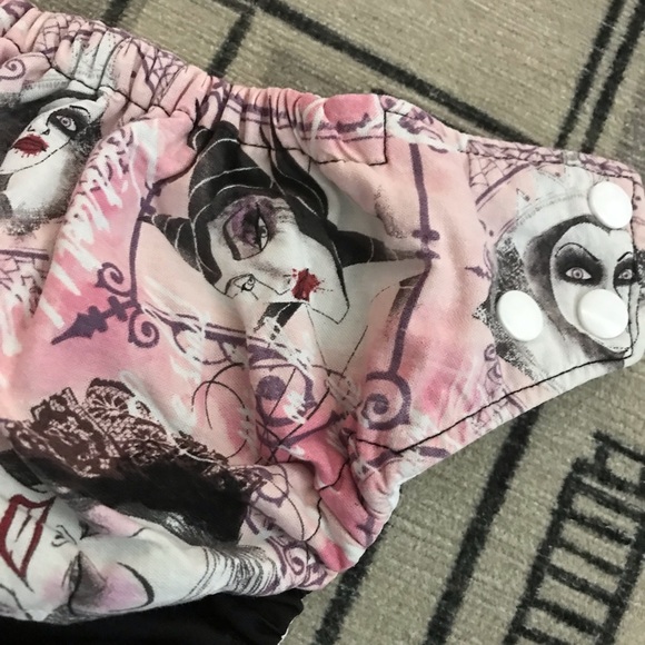 Disney villains cloth pocket style diaper cover, Ursula, maleficient - Picture 2 of 4
